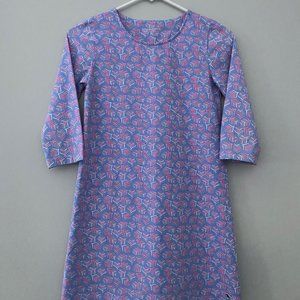 Vineyard Vines EUC Multi Whale Tail 3/4 Sleeve Dress